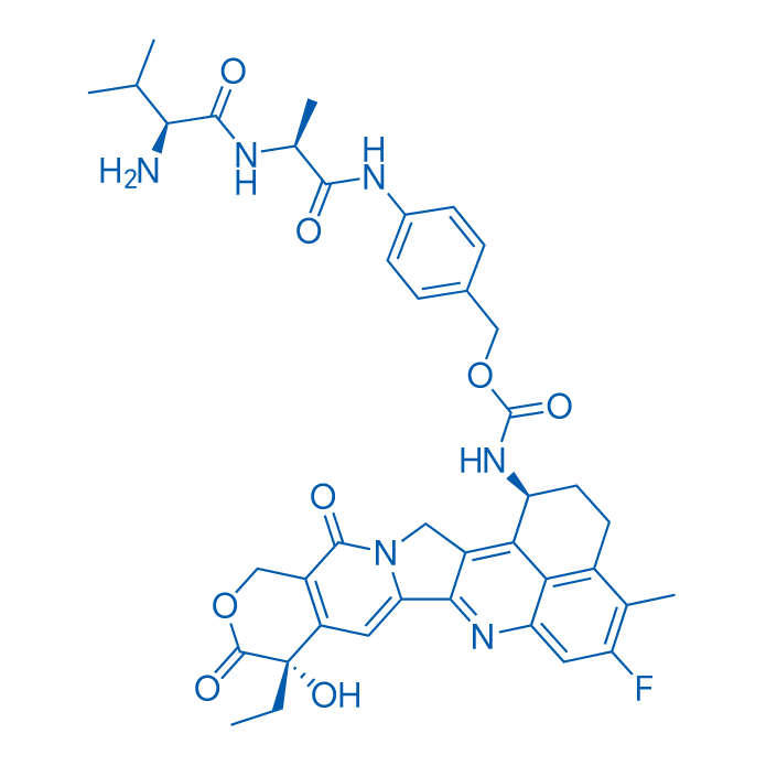 4-((S)-2-((S)-2-Amino-3-methylbutanamido)propanamido)benzyl ((1S,9S)-9-ethyl-5-fluoro-9-hydroxy-4-methyl-10,13-dioxo-2,3,9,10,13,15-hexahydro-1H,12H-benzo[de]pyrano[3',4':6,7]indolizino[1,2-b]quinolin-1-yl)carbamate