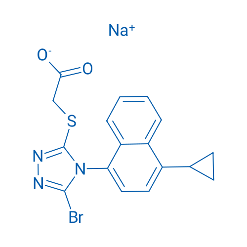Sodium 2-((5-bromo-4-(4-cyclopropylnaphthalen-1-yl)-4H-1,2,4-triazol-3-yl)thio)acetate