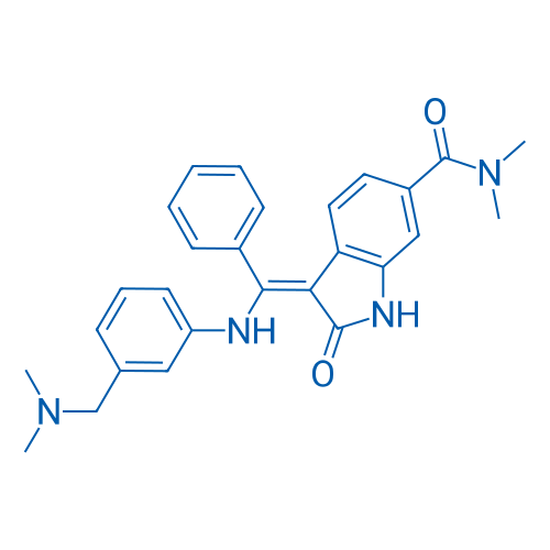 (Z)-3-(((3-((Dimethylamino)methyl)phenyl)amino)(phenyl)methylene)-N,N-dimethyl-2-oxoindoline-6-carboxamide