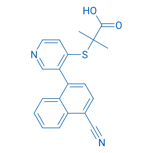 2-((3-(4-Cyanonaphthalen-1-yl)pyridin-4-yl)thio)-2-methylpropanoic acid