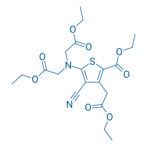 Diethyl 2,2'-((3-cyano-4-(2-ethoxy-2-oxoethyl)-5-(ethoxycarbonyl)thiophen-2-yl)azanediyl)diacetate