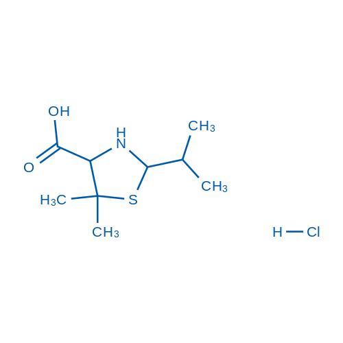 2-Isopropyl-5,5-dimethylthiazolidine-4-carboxylic acid hydrochloride