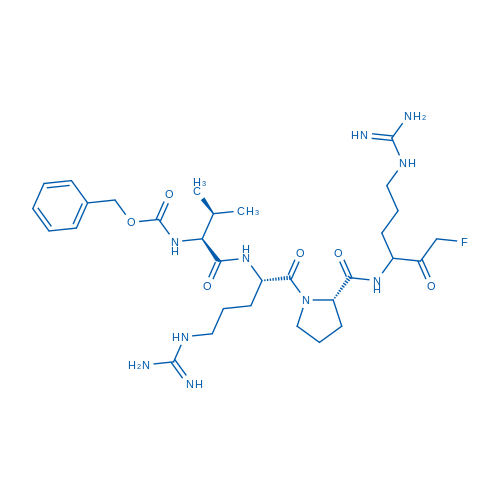 Benzyl ((2S)-1-(((2S)-1-((2S)-2-((1-fluoro-6-guanidino-2-oxohexan-3-yl)carbamoyl)pyrrolidin-1-yl)-5-guanidino-1-oxopentan-2-yl)amino)-3-methyl-1-oxobutan-2-yl)carbamate