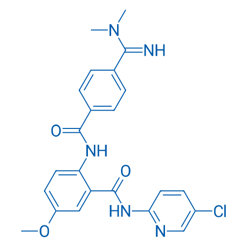 N-(5-Chloropyridin-2-yl)-2-(4-(N,N-dimethylcarbamimidoyl)benzamido)-5-methoxybenzamide