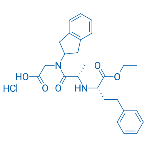 2-((S)-N-(2,3-Dihydro-1H-inden-2-yl)-2-(((S)-1-ethoxy-1-oxo-4-phenylbutan-2-yl)amino)propanamido)acetic acid hydrochloride