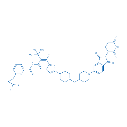6-(2,2-Difluorocyclopropyl)-N-(2-(1-((1-(2-(2,6-dioxopiperidin-3-yl)-1,3-dioxoisoindolin-5-yl)piperidin-4-yl)methyl)piperidin-4-yl)-8-fluoro-7-(2-hydroxypropan-2-yl)imidazo[1,2-a]pyridin-6-yl)picolinamide