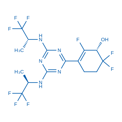 (S)-3-(4,6-Bis(((R)-1,1,1-trifluoropropan-2-yl)amino)-1,3,5-triazin-2-yl)-2,6,6-trifluorocyclohex-2-en-1-ol