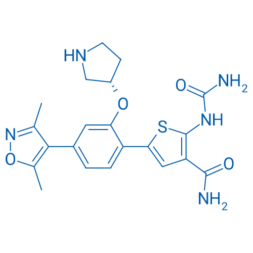 (S)-5-(4-(3,5-Dimethylisoxazol-4-yl)-2-(pyrrolidin-3-yloxy)phenyl)-2-ureidothiophene-3-carboxamide