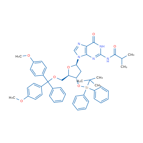 5'-O-[Bis(4-methoxyphenyl)phenylmethyl]-2'-deoxy-3'-O-[(1,1-dimethylethyl)diphenylsilyl]-N-(2-methyl-1-oxopropyl)Guanosine