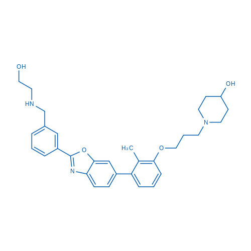 1-(3-(3-(2-(3-(((2-Hydroxyethyl)amino)methyl)phenyl)benzo[d]oxazol-6-yl)-2-methylphenoxy)propyl)piperidin-4-ol