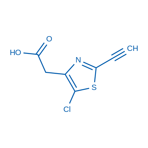 2839156-35-1|2-(5-Chloro-2-ethynylthiazol-4-yl)acetic acid