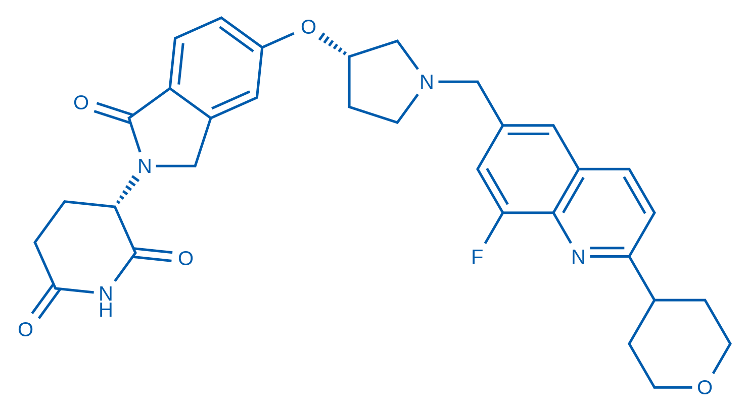 (S)-3-(5-(((S)-1-((8-Fluoro-2-(tetrahydro-2H-pyran-4-yl)quinolin-6-yl)methyl)pyrrolidin-3-yl)oxy)-1-oxoisoindolin-2-yl)piperidine-2,6-dione