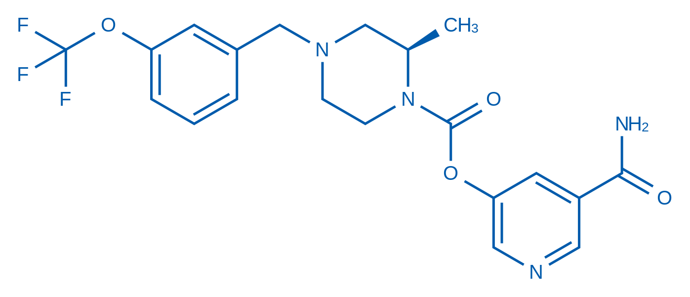 5-Carbamoylpyridin-3-yl (R)-2-methyl-4-(3-(trifluoromethoxy)benzyl)piperazine-1-carboxylate
