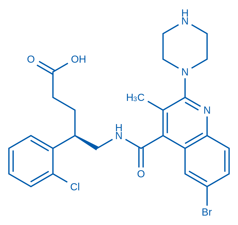 (R)-5-(6-Bromo-3-methyl-2-(piperazin-1-yl)quinoline-4-carboxamido)-4-(2-chlorophenyl)pentanoic acid