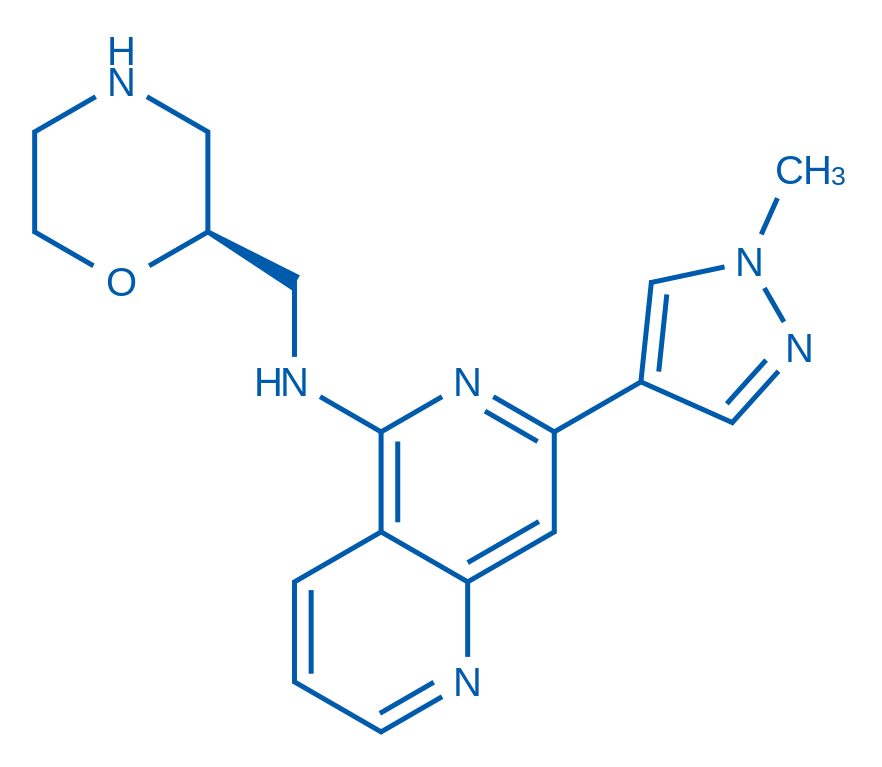 (S)-7-(1-Methyl-1H-pyrazol-4-yl)-N-(morpholin-2-ylmethyl)-1,6-naphthyridin-5-amine