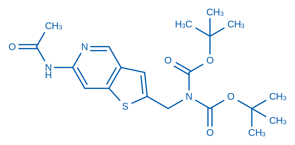 tert-Butyl ((6-acetamidothieno[3,2-c]pyridin-2-yl)methyl)(tert-butoxycarbonyl)carbamate