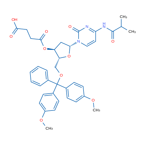 4-(((2R,3S,5R)-2-((Bis(4-methoxyphenyl)(phenyl)methoxy)methyl)-5-(4-isobutyramido-2-oxopyrimidin-1(2H)-yl)tetrahydrofuran-3-yl)oxy)-4-oxobutanoic acid