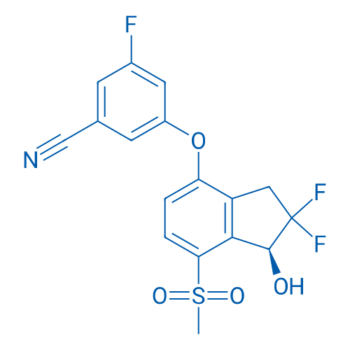 (S)-3-((2,2-Difluoro-1-hydroxy-7-(methylsulfonyl)-2,3-dihydro-1H-inden-4-yl)oxy)-5-fluorobenzonitrile