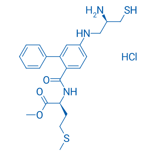 (S)-methyl 2-(5-(((R)-2-amino-3-mercaptopropyl)amino)-[1,1'-biphenyl]-2-ylcarboxamido)-4-(methylthio)butanoate hydrochloride