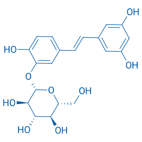 (2S,3R,4S,5S,6R)-2-(5-((E)-3,5-Dihydroxystyryl)-2-hydroxyphenoxy)-6-(hydroxymethyl)tetrahydro-2H-pyran-3,4,5-triol