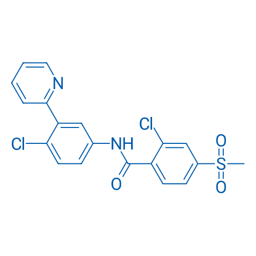 2-Chloro-N-(4-chloro-3-(pyridin-2-yl)phenyl)-4-(methylsulfonyl)benzamide