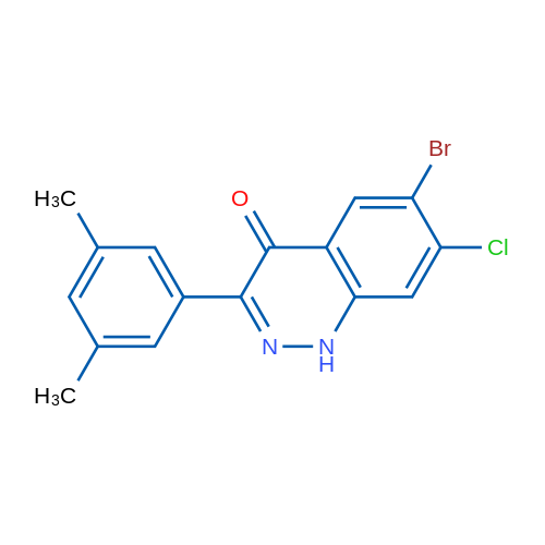 6-Bromo-7-chloro-3-(3,5-dimethylphenyl)cinnolin-4(1H)-one