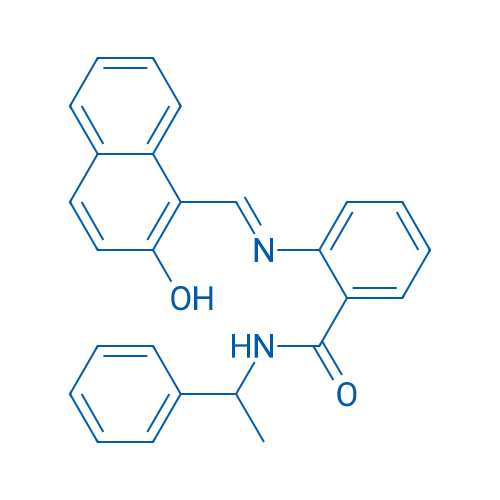 2-(((2-Hydroxynaphthalen-1-yl)methylene)amino)-N-(1-phenylethyl)benzamide