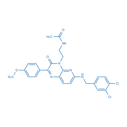 N-(2-(6-((3,4-Dichlorobenzyl)amino)-2-(4-methoxyphenyl)-3-oxopyrido[2,3-b]pyrazin-4(3H)-yl)ethyl)acetamide