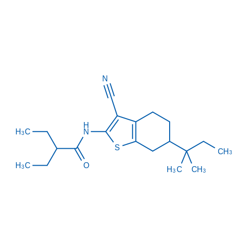 N-(3-Cyano-6-(tert-pentyl)-4,5,6,7-tetrahydrobenzo[b]thiophen-2-yl)-2-ethylbutanamide