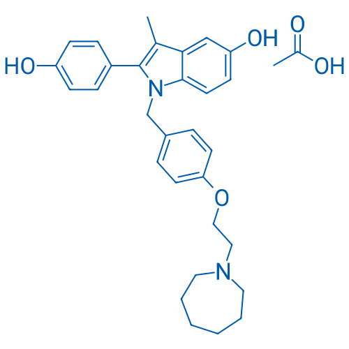 1-(4-(2-(Azepan-1-yl)ethoxy)benzyl)-2-(4-hydroxyphenyl)-3-methyl-1H-indol-5-ol acetate