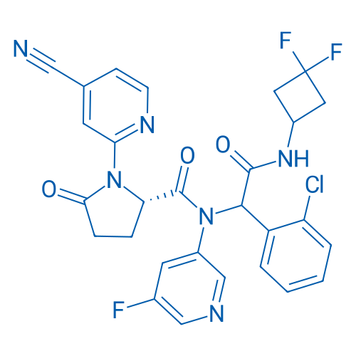 (2S)-N-(1-(2-Chlorophenyl)-2-((3,3-difluorocyclobutyl)amino)-2-oxoethyl)-1-(4-cyanopyridin-2-yl)-N-(5-fluoropyridin-3-yl)-5-oxopyrrolidine-2-carboxamide