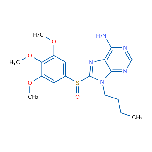 9-Butyl-8-((3,4,5-trimethoxyphenyl)sulfinyl)-9H-purin-6-amine