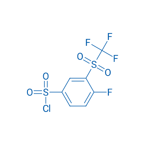 4-Fluoro-3-((trifluoromethyl)sulfonyl)benzene-1-sulfonyl chloride