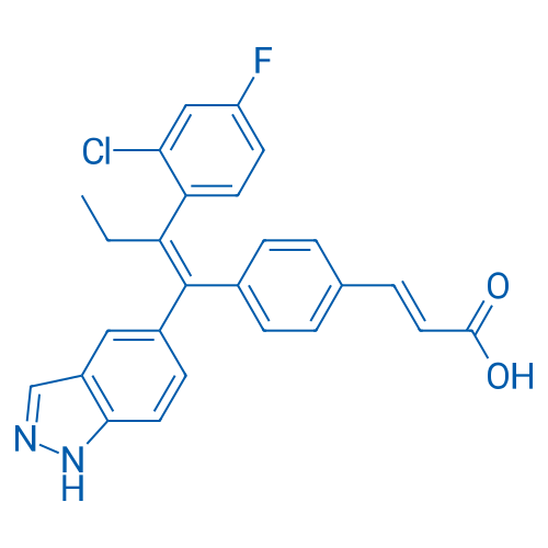 (E)-3-(4-((E)-2-(2-Chloro-4-fluorophenyl)-1-(1H-indazol-5-yl)but-1-en-1-yl)phenyl)acrylic acid