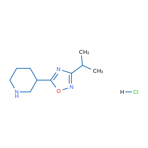 3-Isopropyl-5-(piperidin-3-yl)-1,2,4-oxadiazole hydrochloride