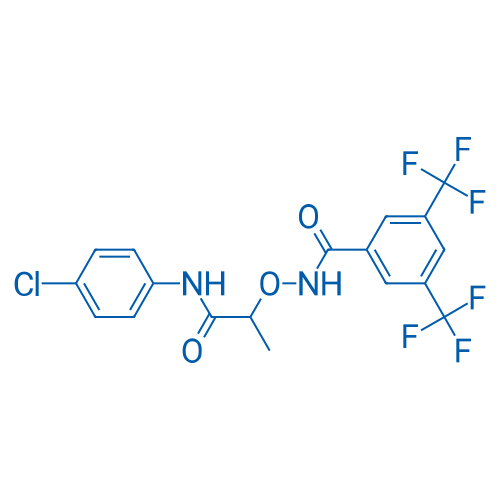 N-((1-((4-Chlorophenyl)amino)-1-oxopropan-2-yl)oxy)-3,5-bis(trifluoromethyl)benzamide