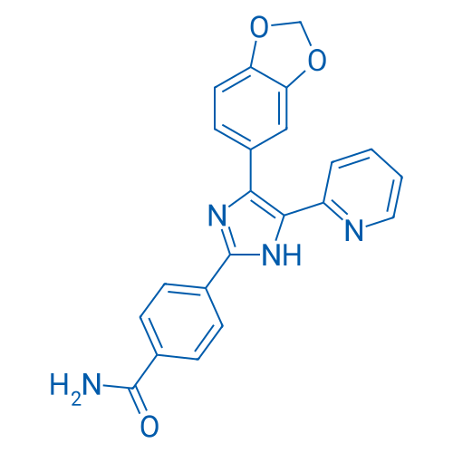 4-(4-(Benzo[d][1,3]dioxol-5-yl)-5-(pyridin-2-yl)-1H-imidazol-2-yl)benzamide