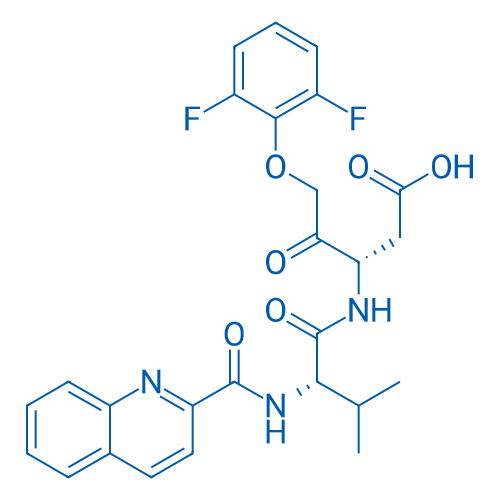 (S)-5-(2,6-Difluorophenoxy)-3-((S)-3-methyl-2-(quinoline-2-carboxamido)butanamido)-4-oxopentanoic acid