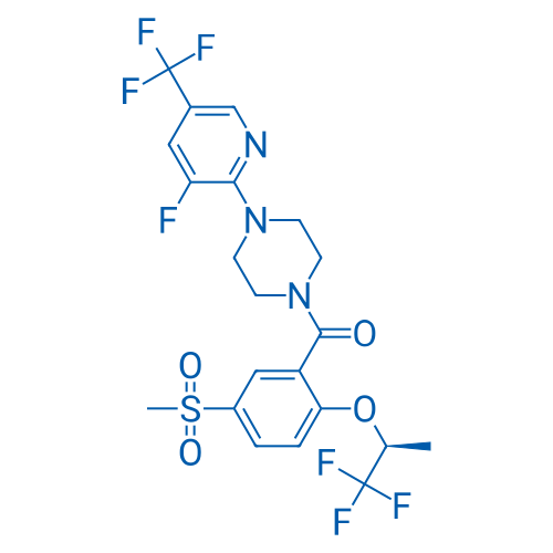 (S)-(4-(3-Fluoro-5-(trifluoromethyl)pyridin-2-yl)piperazin-1-yl)(5-(methylsulfonyl)-2-((1,1,1-trifluoropropan-2-yl)oxy)phenyl)methanone