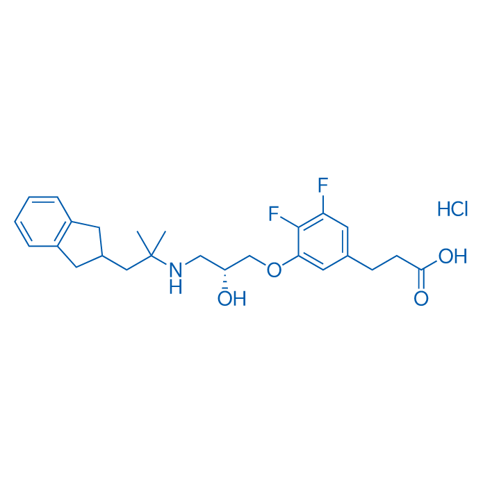 (R)-3-(3-(3-((1-(2,3-Dihydro-1H-inden-2-yl)-2-methylpropan-2-yl)amino)-2-hydroxypropoxy)-4,5-difluorophenyl)propanoic acid hydrochloride