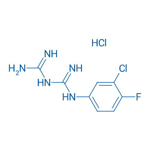 4-{[{[Amino(imino)methyl]amino}(imino)methyl]amino}-2-chloro-1-fluorobenzene hydrochloride
