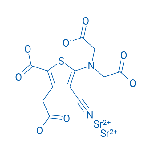 2,2'-((5-Carboxy-4-(carboxymethyl)-3-cyanothiophen-2-yl)azanediyl)diacetic acid, distrontium salt