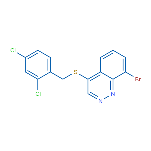 8-Bromo-4-((2,4-dichlorobenzyl)thio)cinnoline