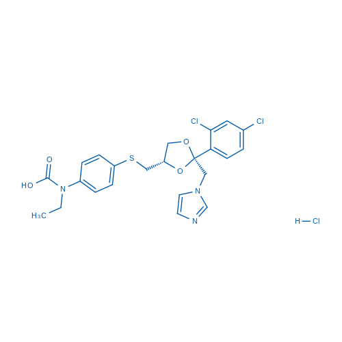 (4-(((Cis-2-((1H-imidazol-1-yl)methyl)-2-(2,4-dichlorophenyl)-1,3-dioxolan-4-yl)methyl)thio)phenyl)(ethyl)carbamic acid hydrochloride
