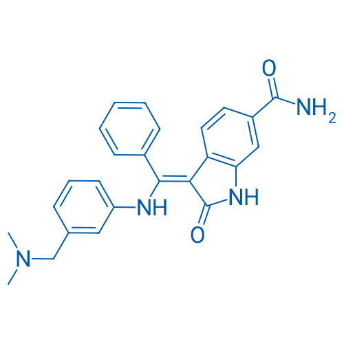 3-(((3-((Dimethylamino)methyl)phenyl)amino)(phenyl)methylene)-2-oxoindoline-6-carboxamide