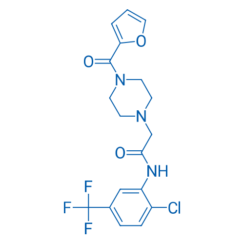 N-(2-Chloro-5-(trifluoromethyl)phenyl)-2-(4-(furan-2-carbonyl)piperazin-1-yl)acetamide