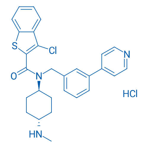 rel-3-Chloro-N-((1r,4r)-4-(methylamino)cyclohexyl)-N-(3-(pyridin-4-yl)benzyl)benzo[b]thiophene-2-carboxamide hydrochloride