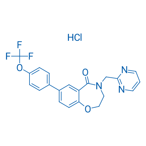 4-(Pyrimidin-2-ylmethyl)-7-(4-(trifluoromethoxy)phenyl)-3,4-dihydrobenzo[f][1,4]oxazepin-5(2H)-one hydrochloride