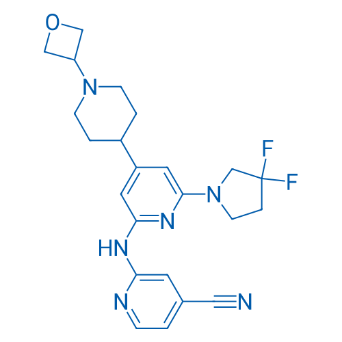 2-((6-(3,3-Difluoropyrrolidin-1-yl)-4-(1-(oxetan-3-yl)piperidin-4-yl)pyridin-2-yl)amino)isonicotinonitrile
