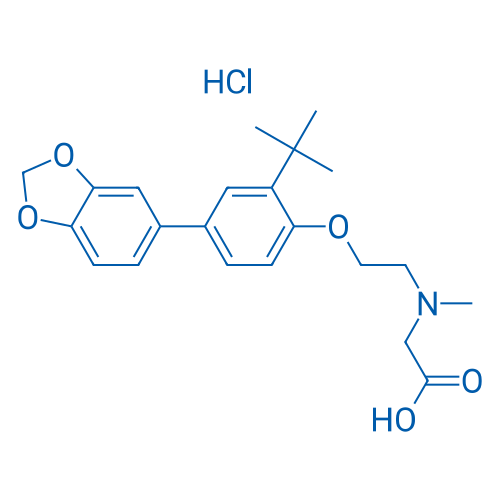 2-((2-(4-(Benzo[d][1,3]dioxol-5-yl)-2-(tert-butyl)phenoxy)ethyl)(methyl)amino)acetic acid hydrochloride